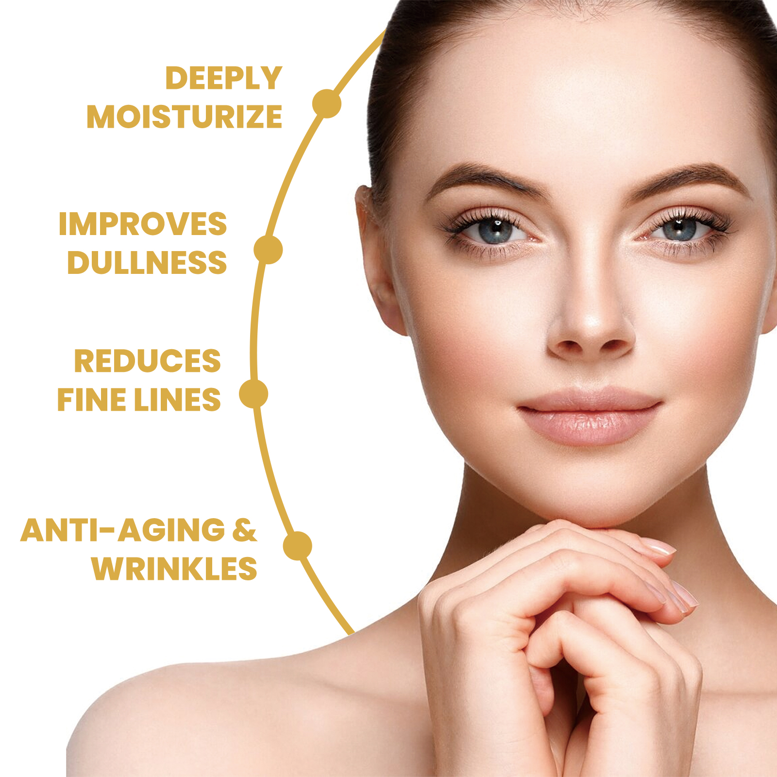 Twenty Four K Gold Anti Aging Brightening Essence Oil Firm Lifting Anti Wrinkle Fine Lines Nasolabial Folds Facial Skin