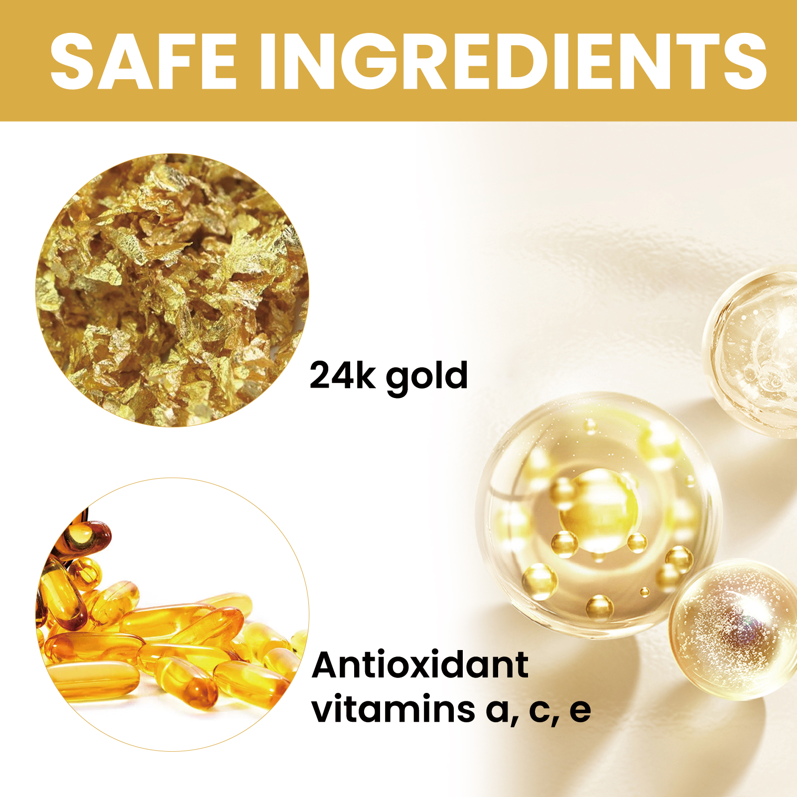 Twenty Four K Gold Anti Aging Brightening Essence Oil Firm Lifting Anti Wrinkle Fine Lines Nasolabial Folds Facial Skin