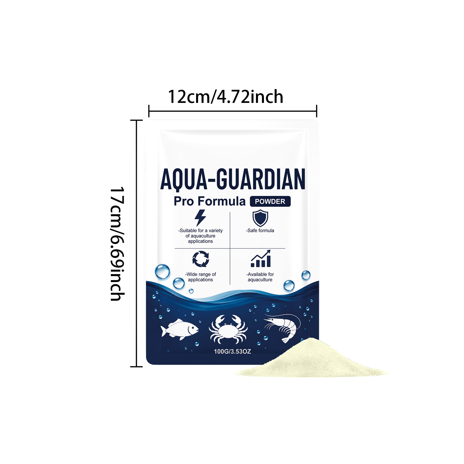Water Clarifying Powder Fast Acting Universal Multi Species Aquaculture Supply For Fresh And Salt Water Farming