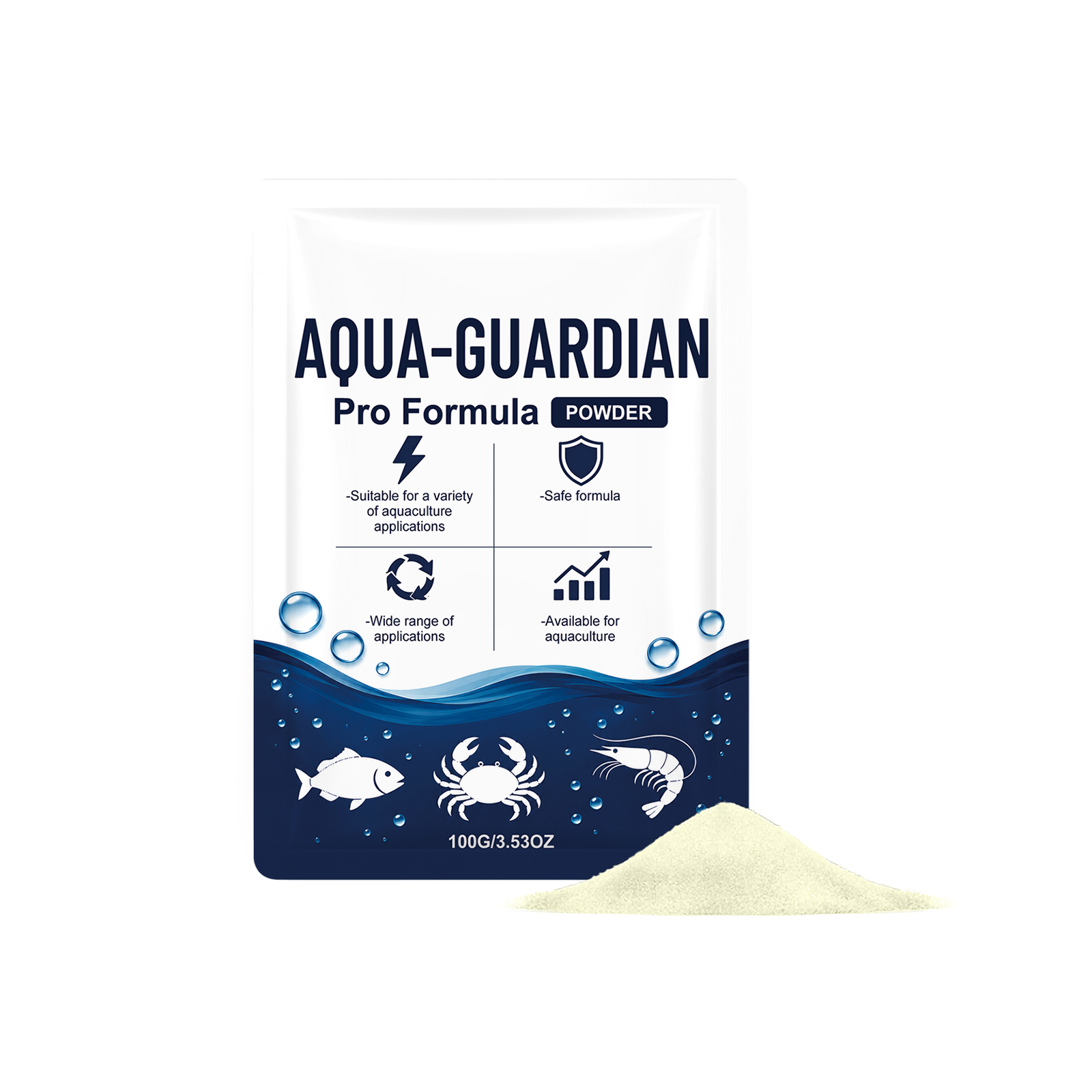 Water Clarifying Powder Fast Acting Universal Multi Species Aquaculture Supply For Fresh And Salt Water Farming