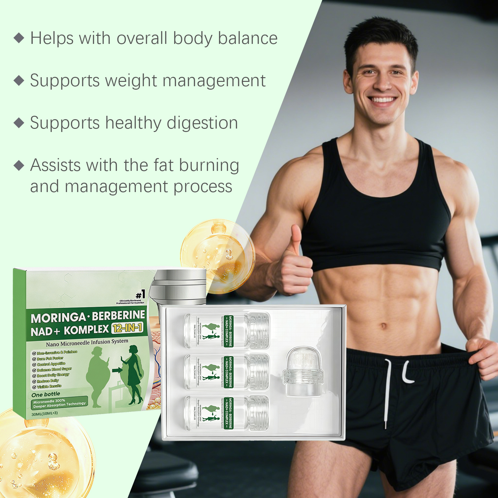 Body Roller Essence Light Nourish Daily Convenient Shape Figure Lines Skin Rolling Massage Care