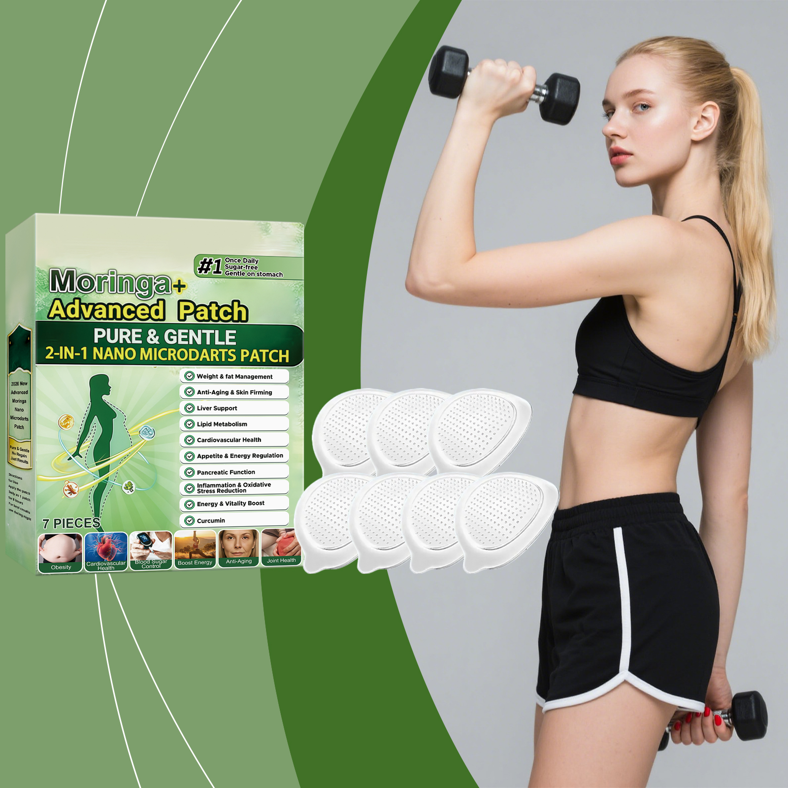 Moringa Body Care Patch Mildly Nurtures Skin Contours Light Soft Breathable Daily Lazy Skincare