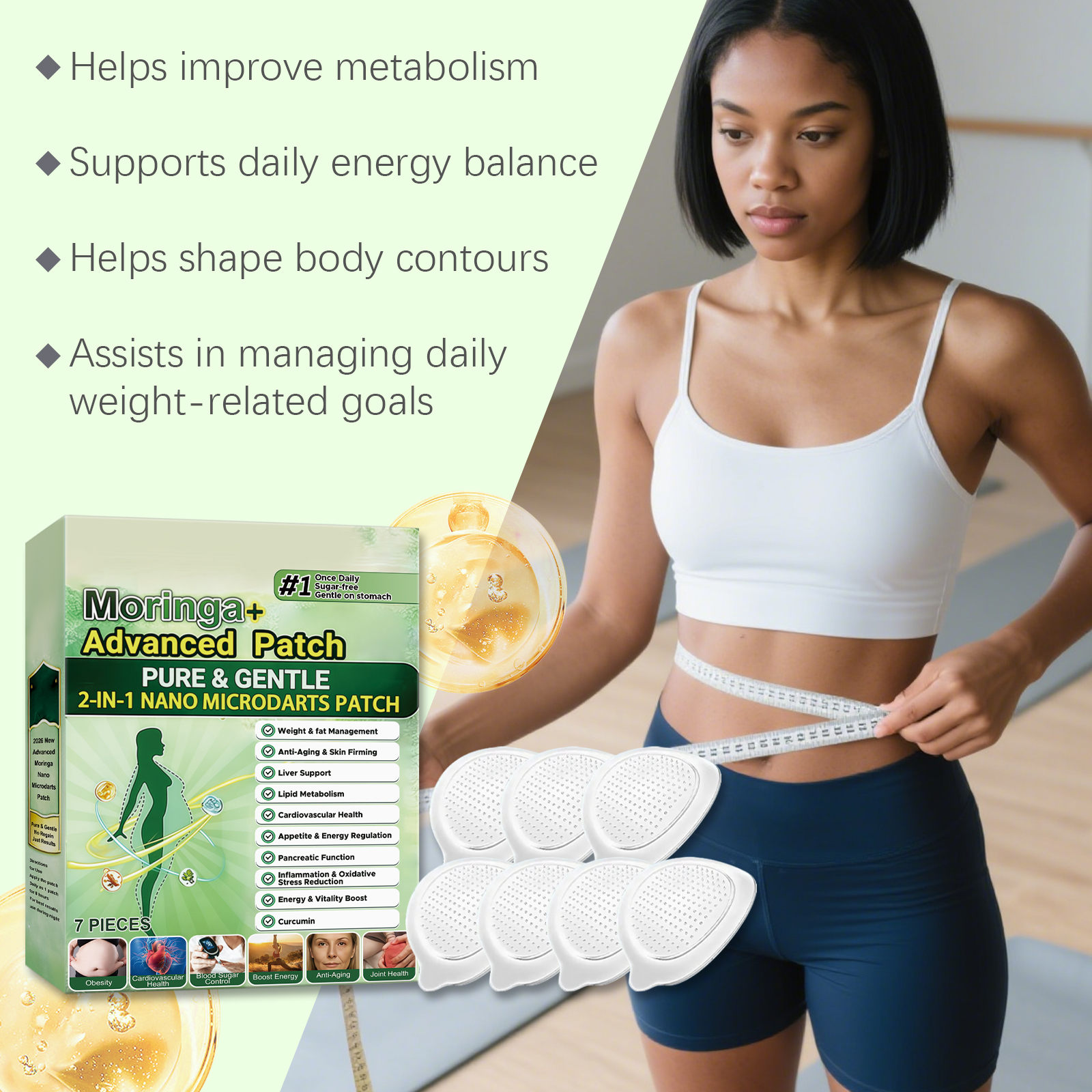 Moringa Body Care Patch Mildly Nurtures Skin Contours Light Soft Breathable Daily Lazy Skincare