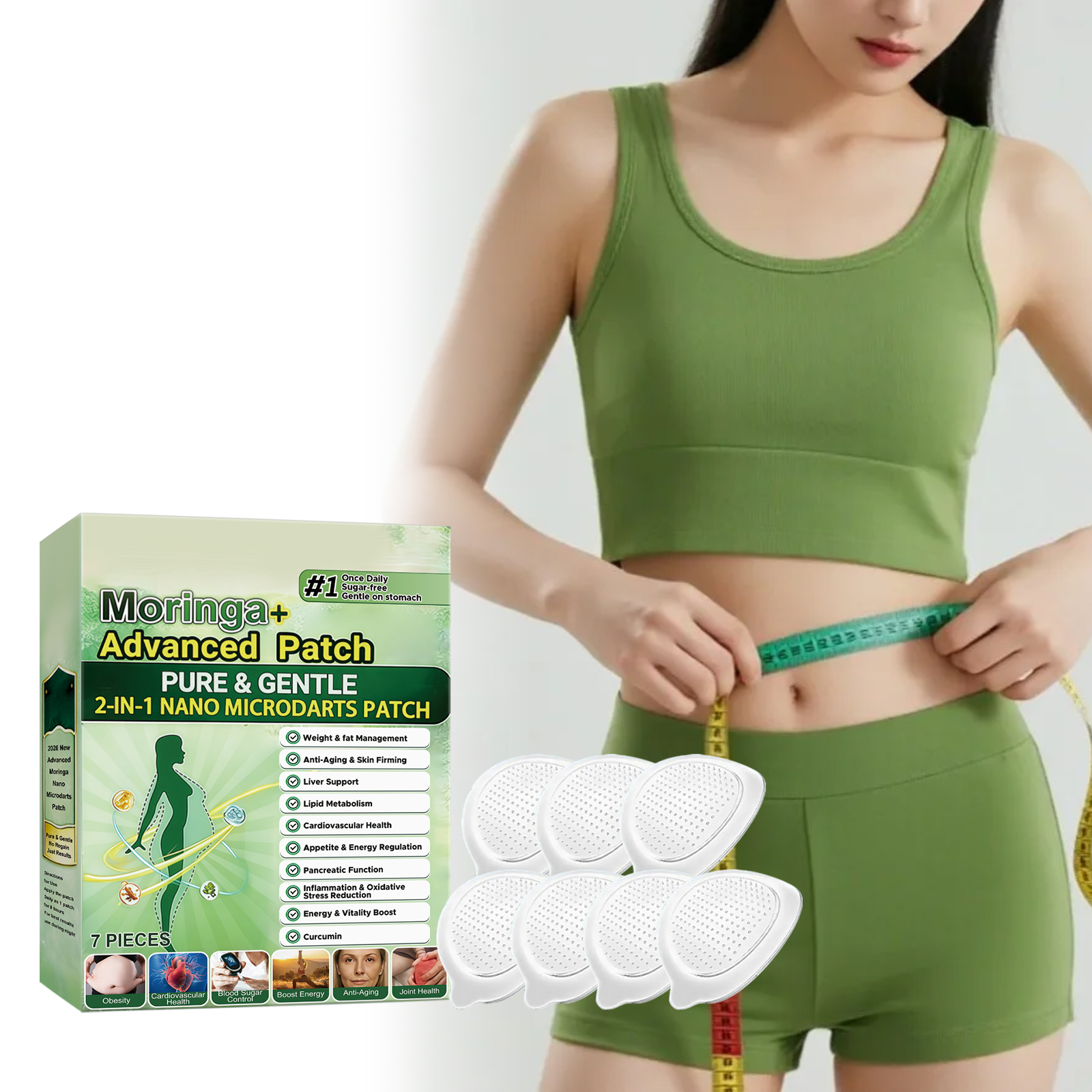 Moringa Body Care Patch Mildly Nurtures Skin Contours Light Soft Breathable Daily Lazy Skincare