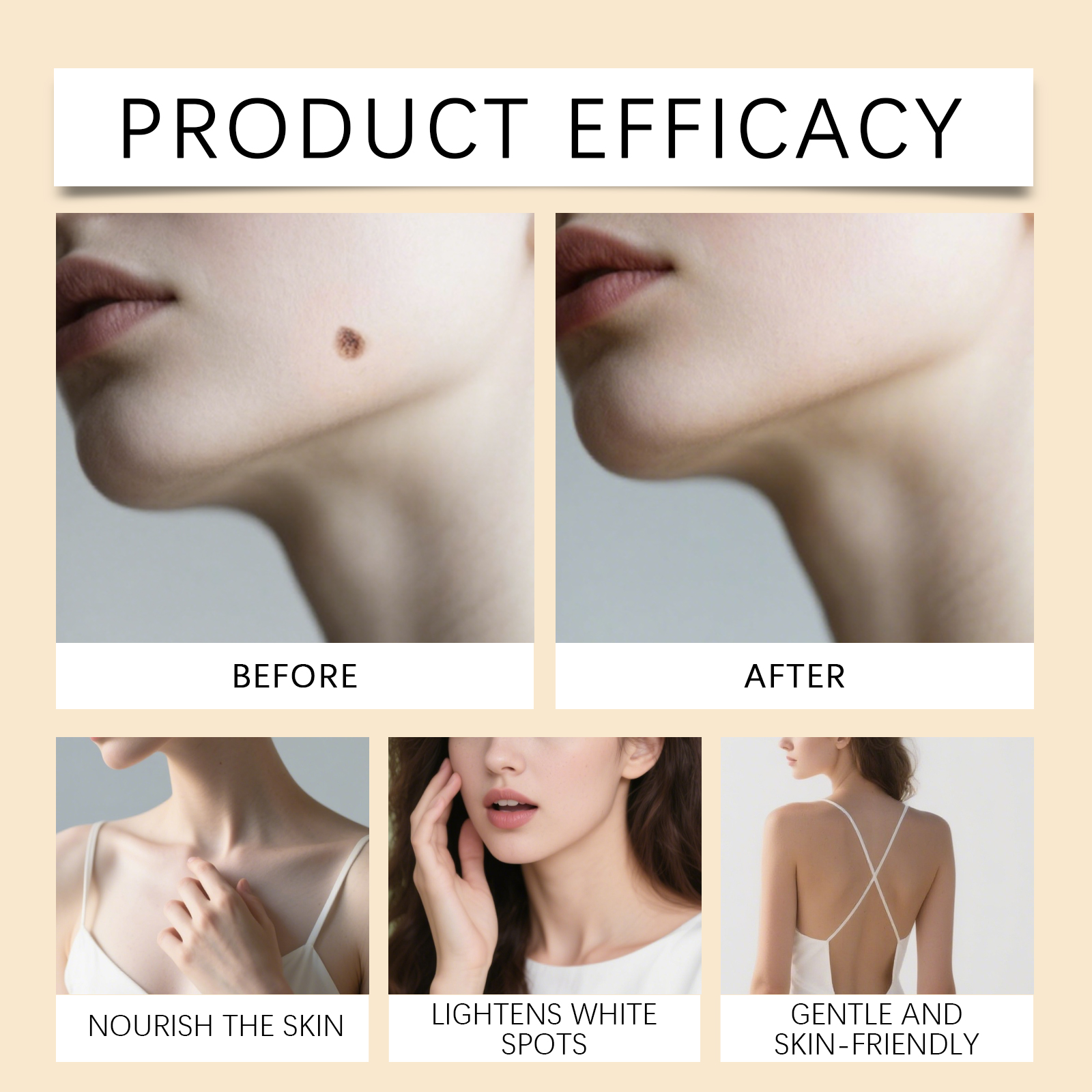 Body Cream Gentle Massage Nourish Soft Clean Skin Care Body Mole Special Spot