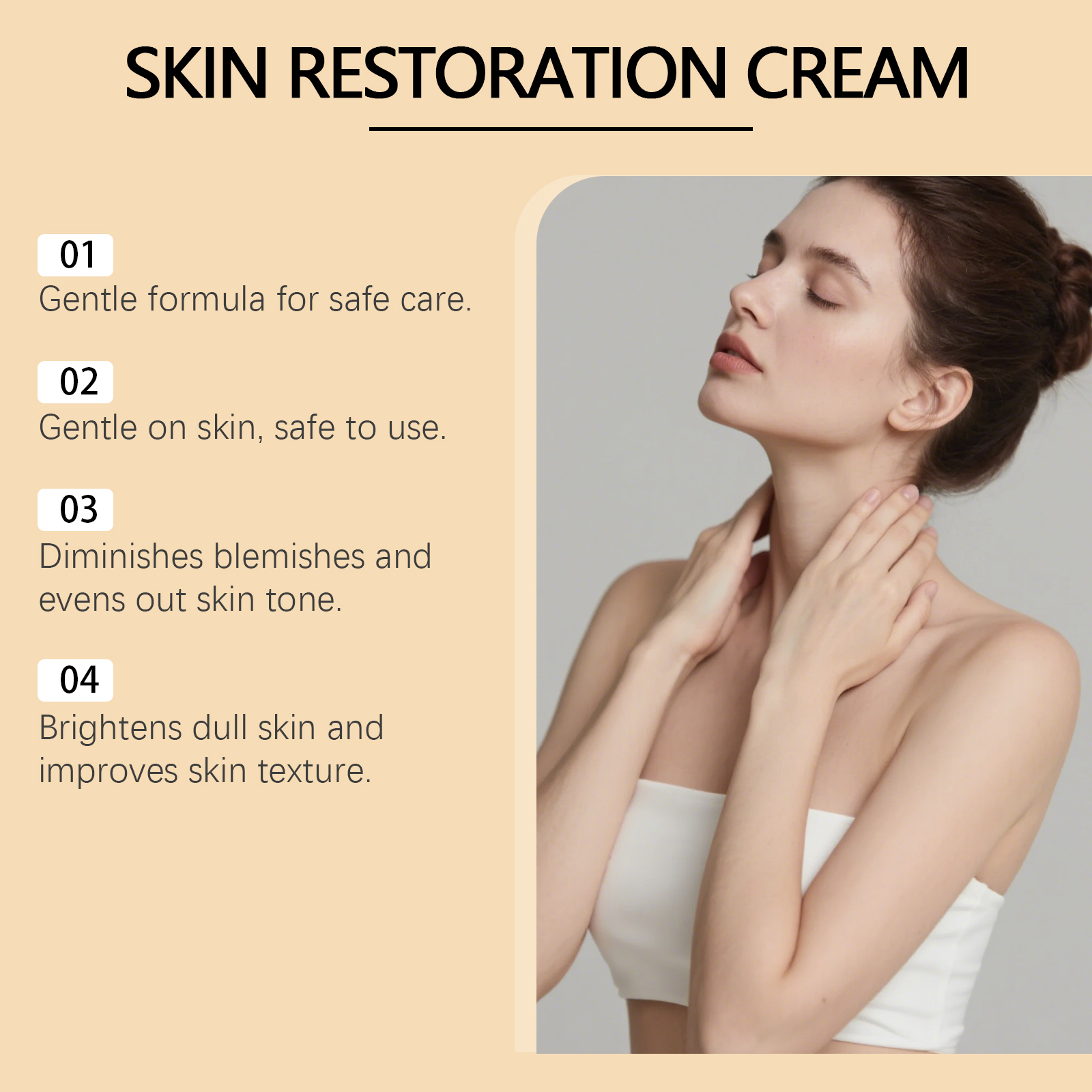 Body Cream Gentle Massage Nourish Soft Clean Skin Care Body Mole Special Spot