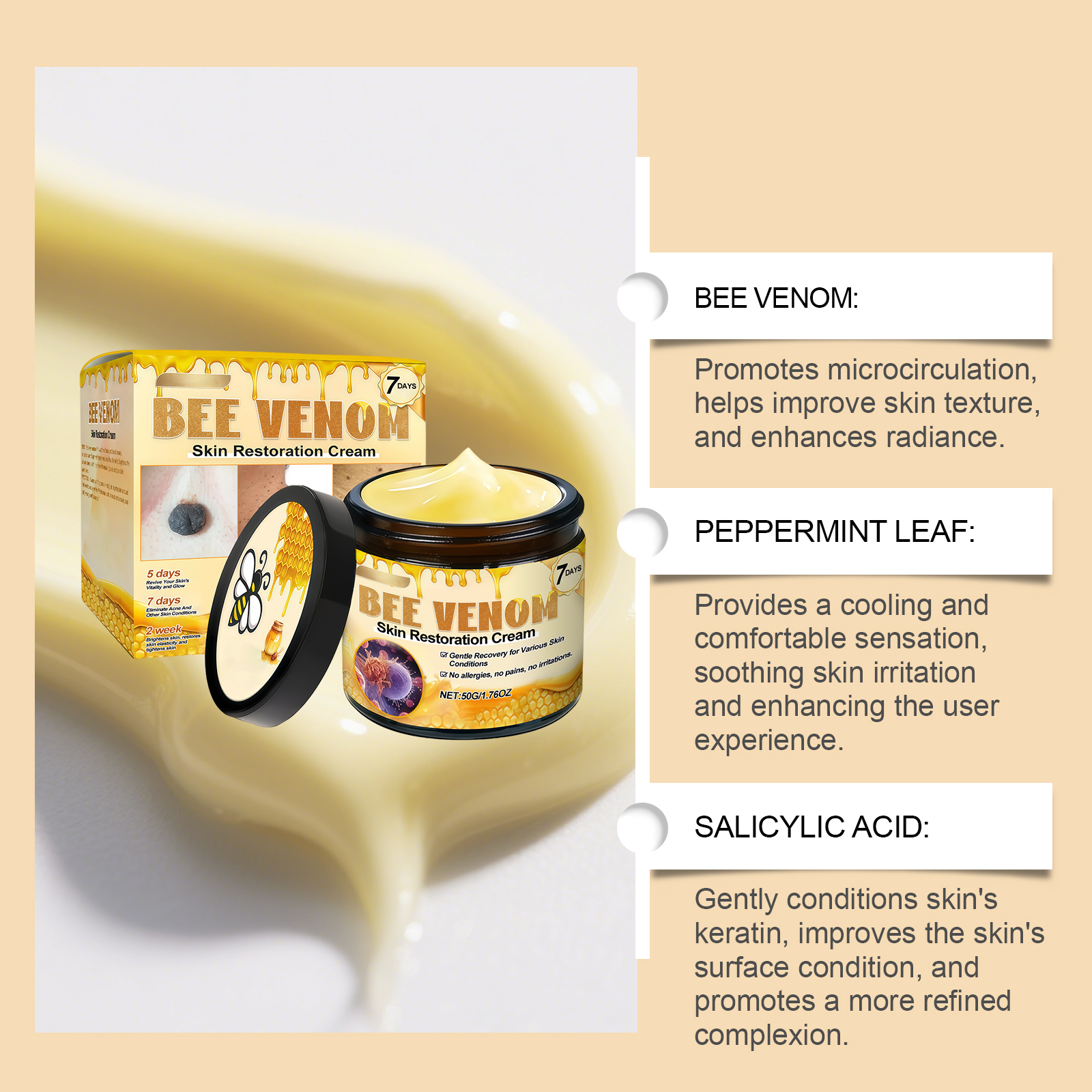 Body Cream Gentle Massage Nourish Soft Clean Skin Care Body Mole Special Spot