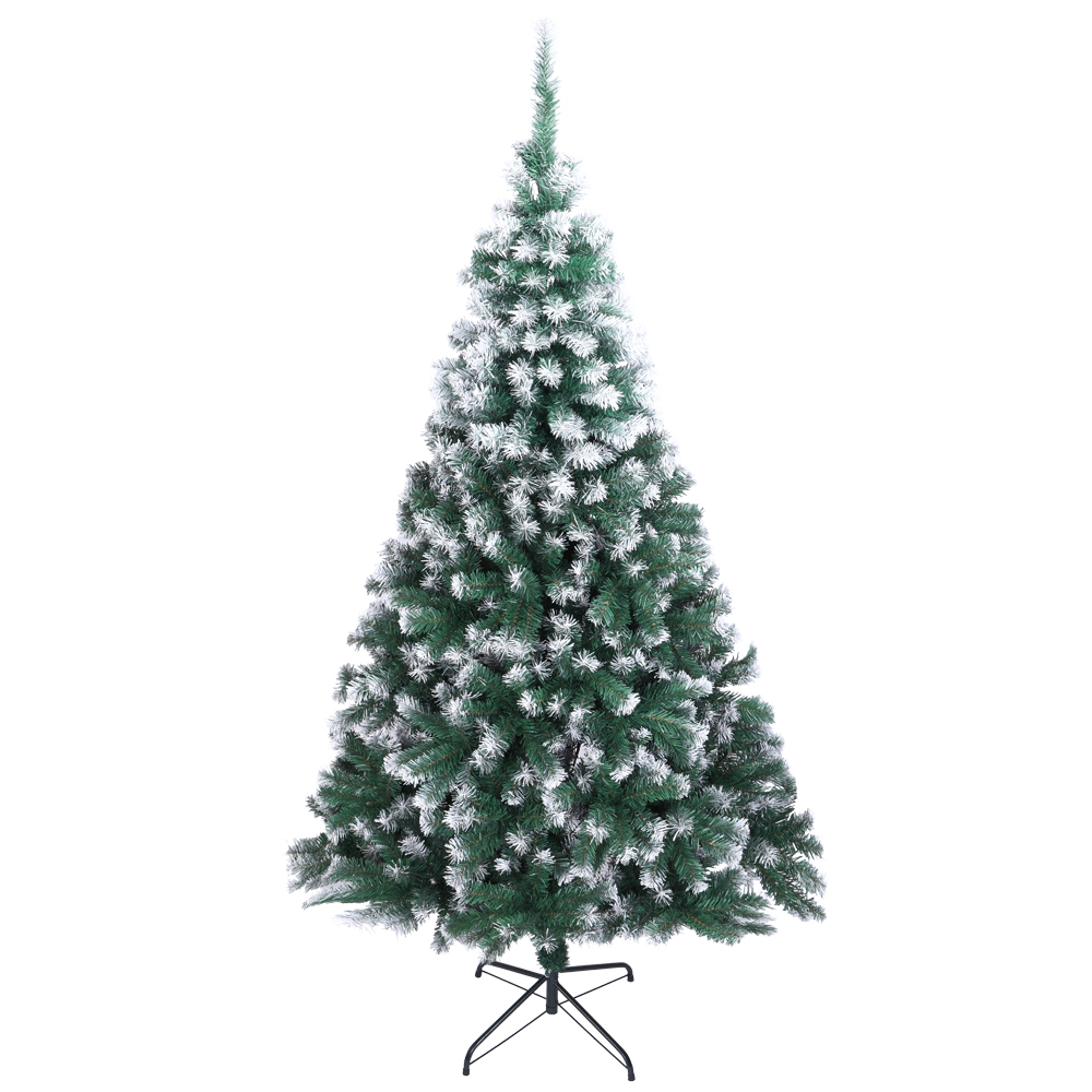 Home Pre-Lit Natural Snowy Christmas Tree - 6ft