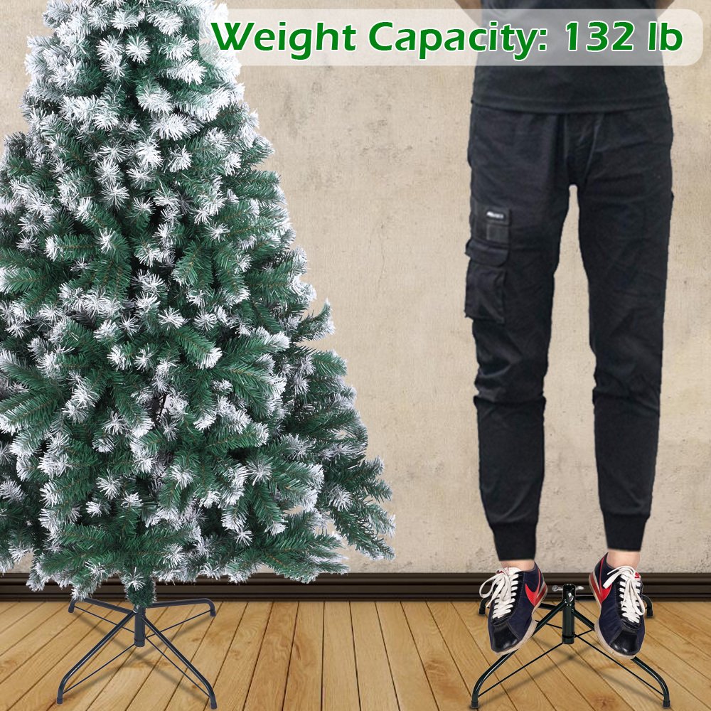 Home Pre-Lit Natural Snowy Christmas Tree - 6ft