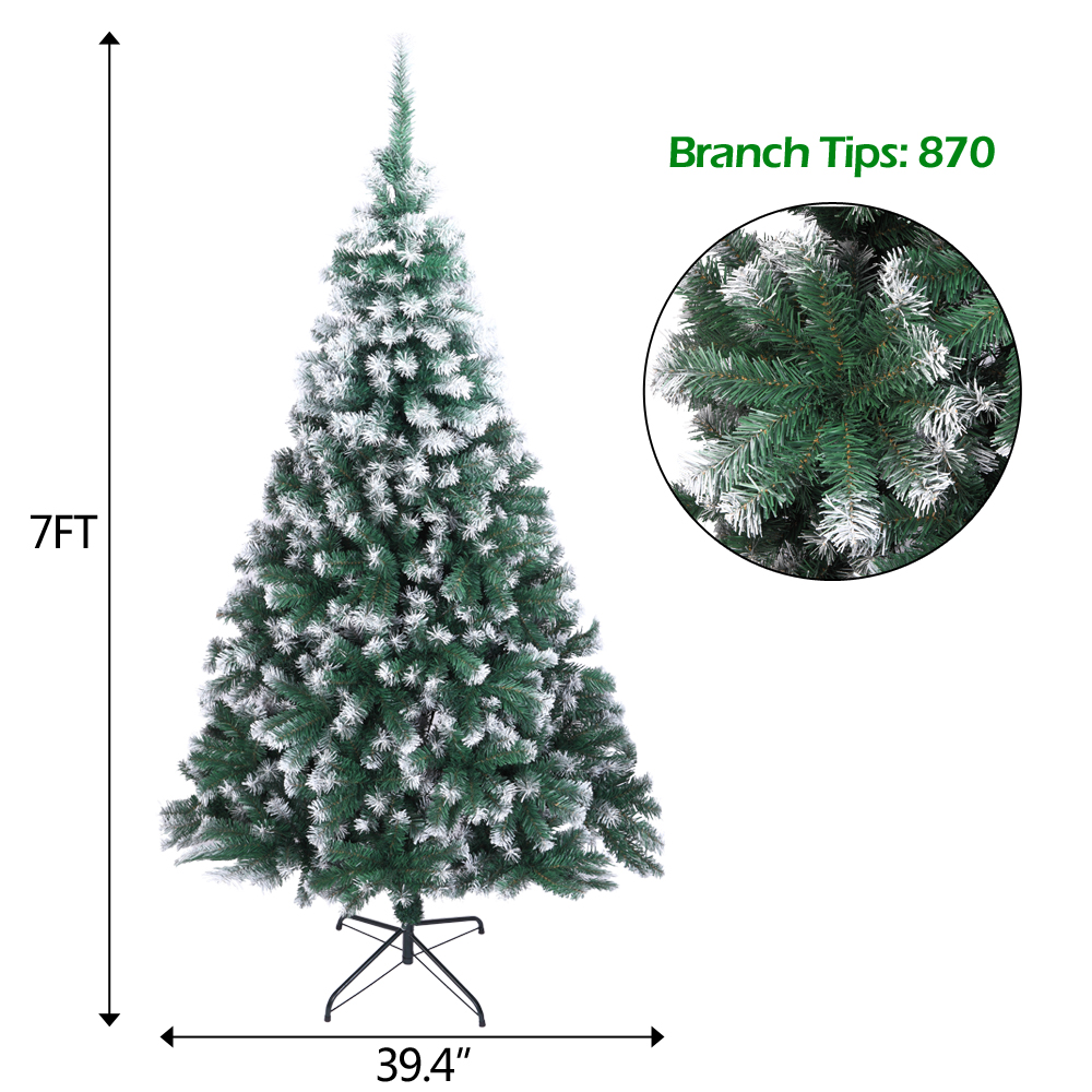 Home Pre-Lit Natural Snowy Christmas Tree - 6ft