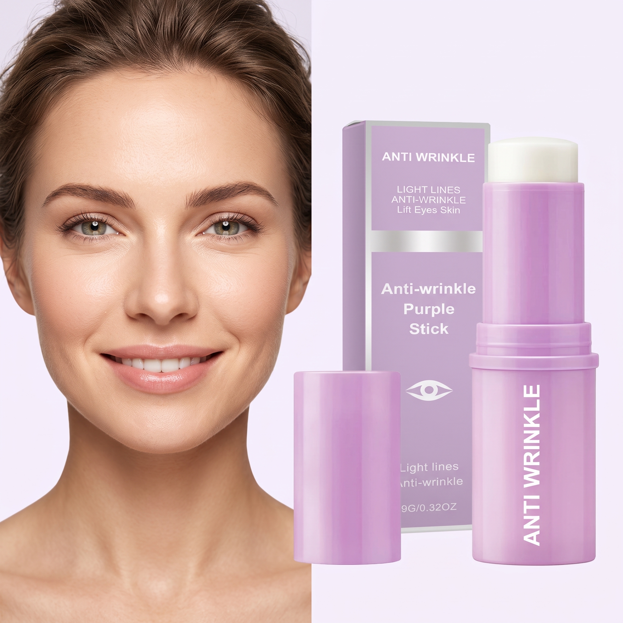 Moisturizing Purple Stick Mild Ingredients Nourish Facial Eye Skin Tender Refreshing Brightening Skincare Rod
