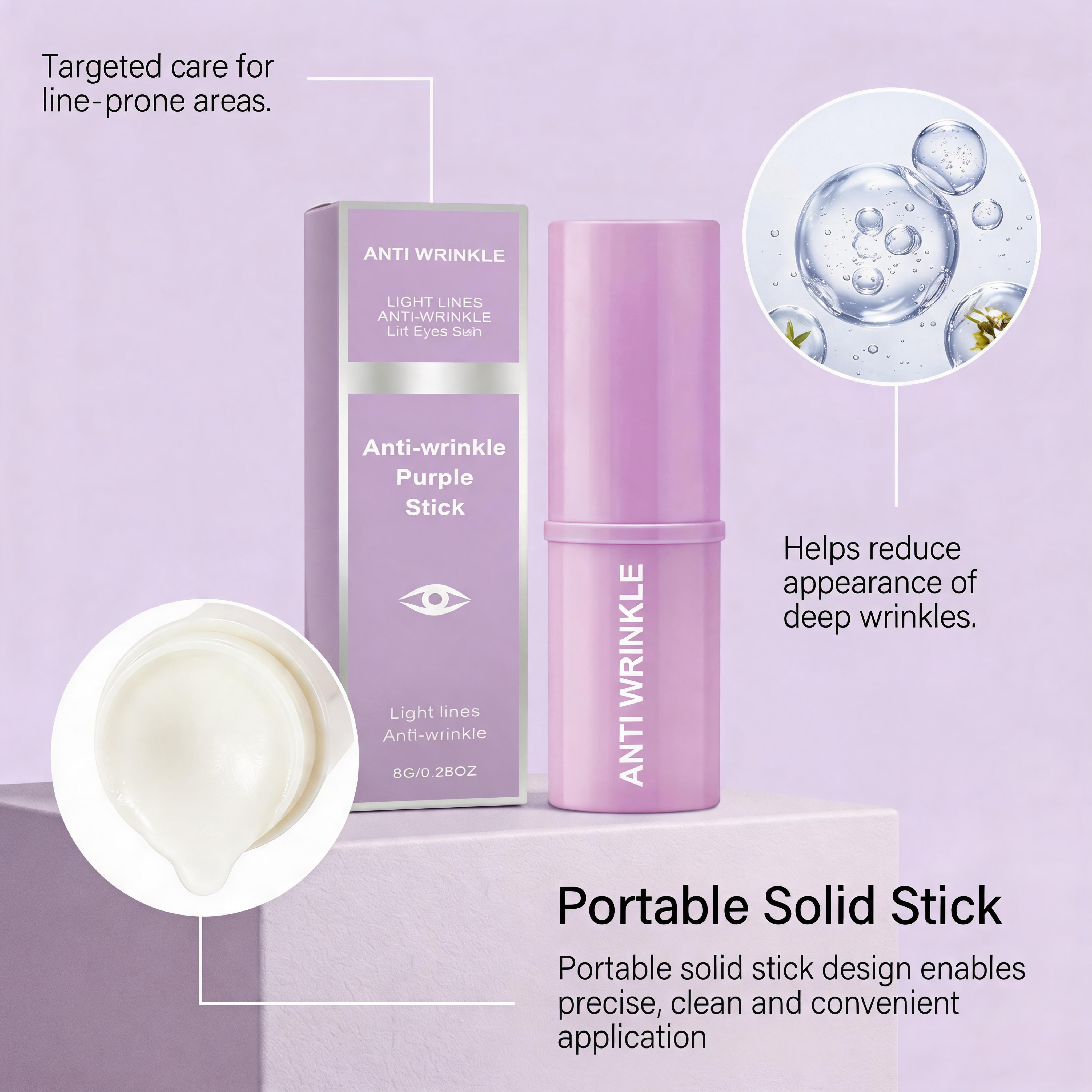 Moisturizing Purple Stick Mild Ingredients Nourish Facial Eye Skin Tender Refreshing Brightening Skincare Rod