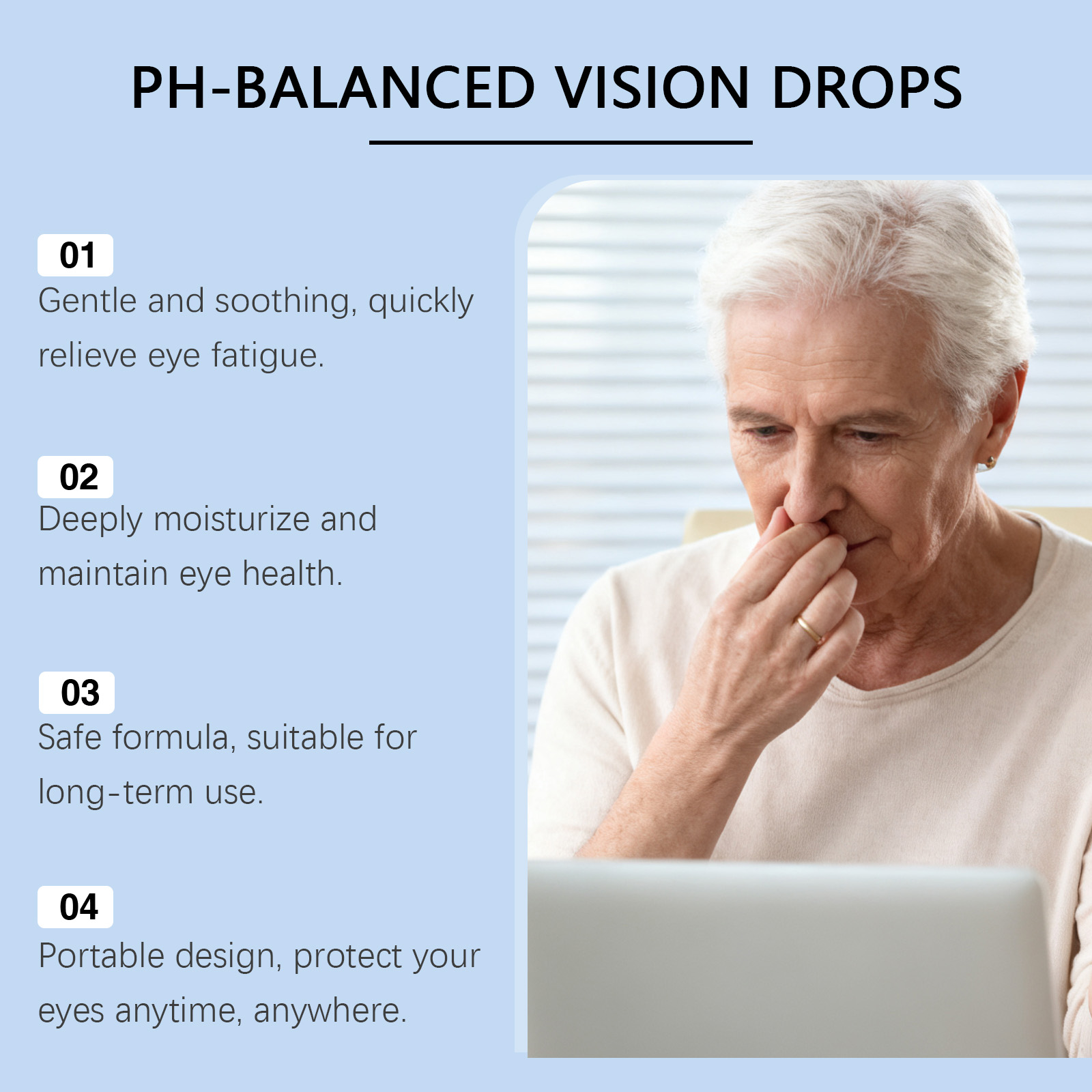 Eye Moisturizing Drops Gentle Nourish Moisturize Eye Hydration Daily Care Comfortable Eye Care