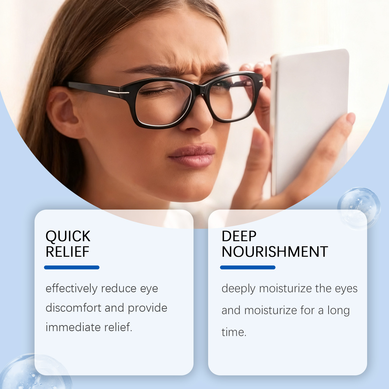 Eye Moisturizing Drops Gentle Nourish Moisturize Eye Hydration Daily Care Comfortable Eye Care