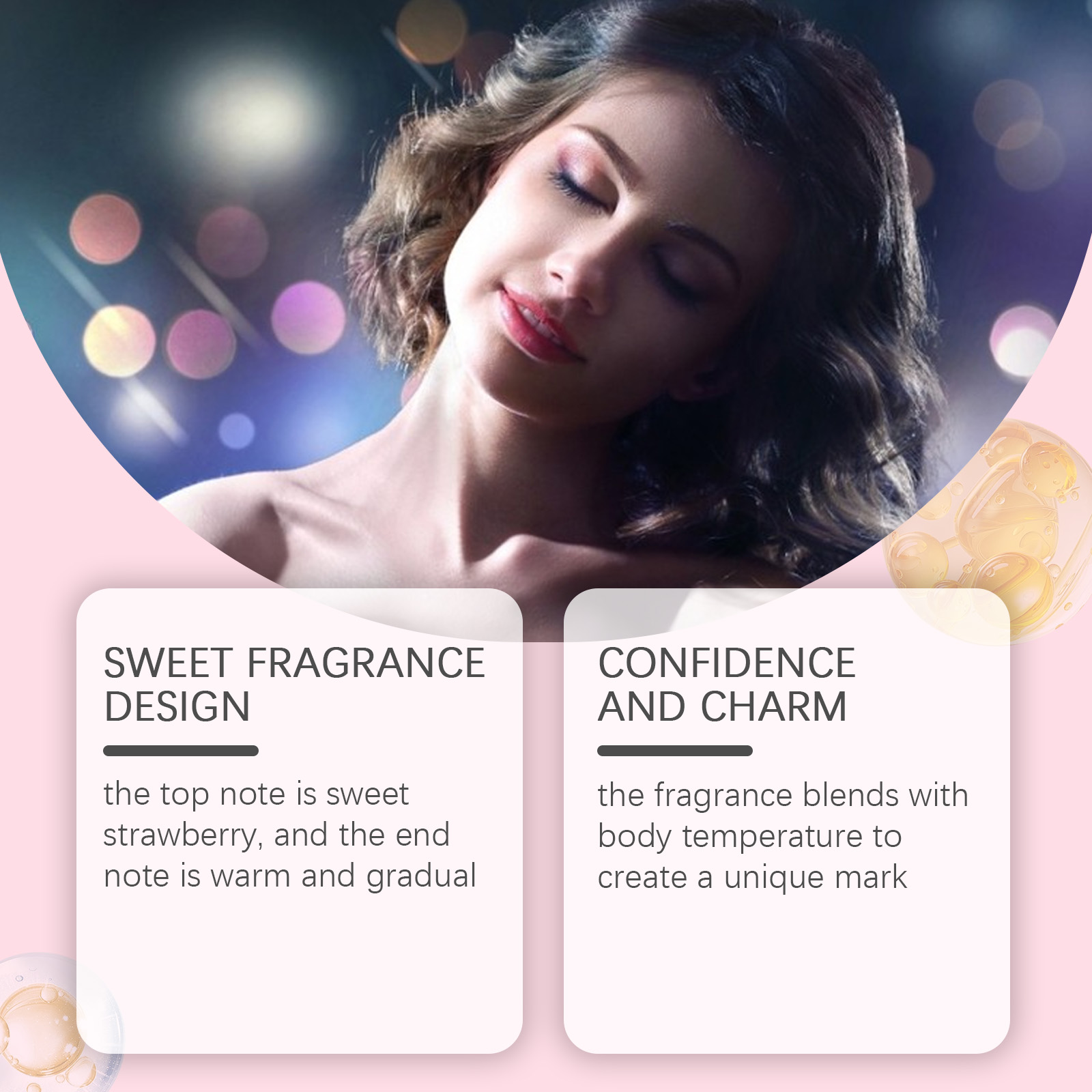 Strawberry Candy Sweet Vitality Perfume Fresh Sweet Long Lasting Fragrance Dating Commute Multi Scene Portable Perfume