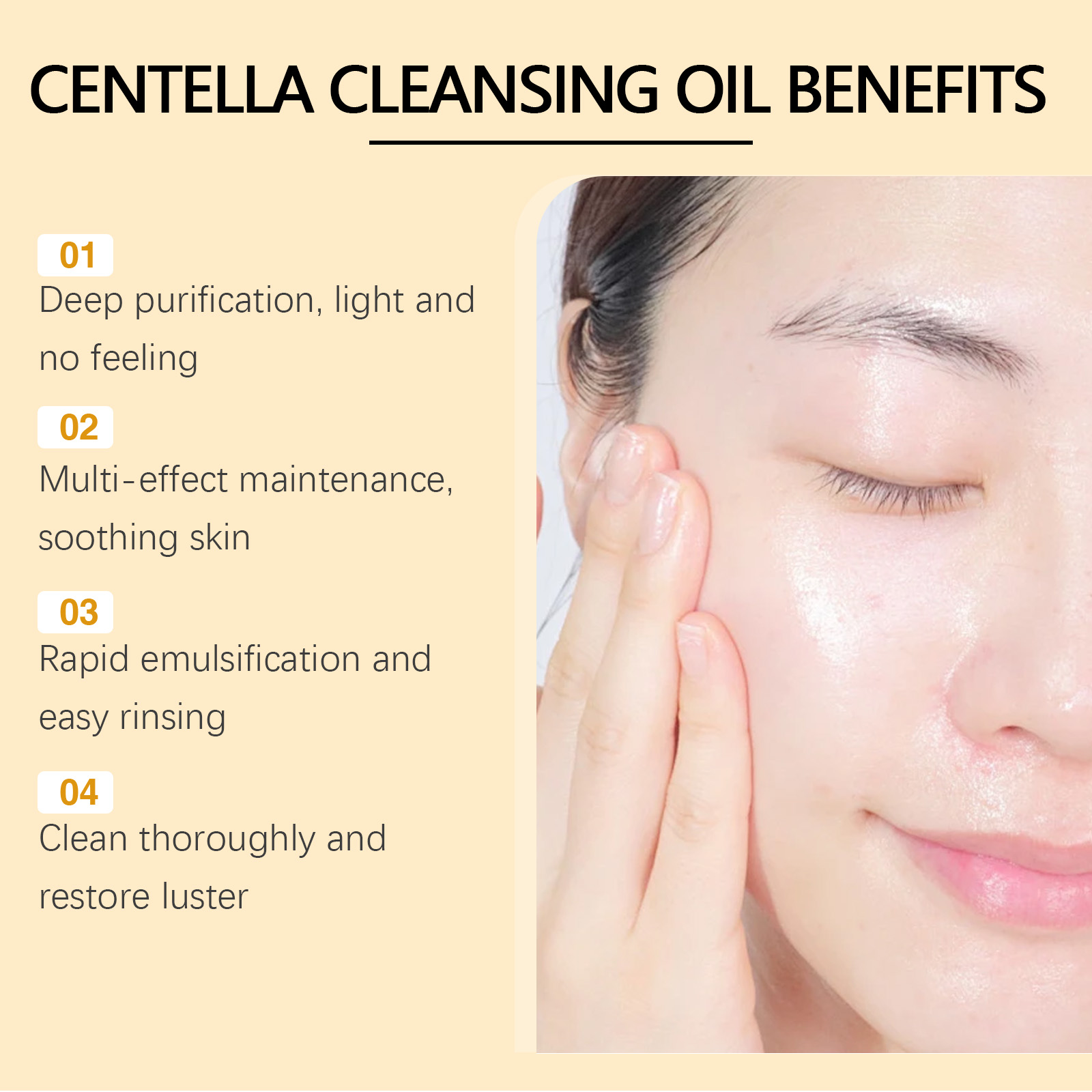 Centella Asiatica Light Cleansing Oil Refreshing Gentle Clean Face Lips Eyes Makeup Remover