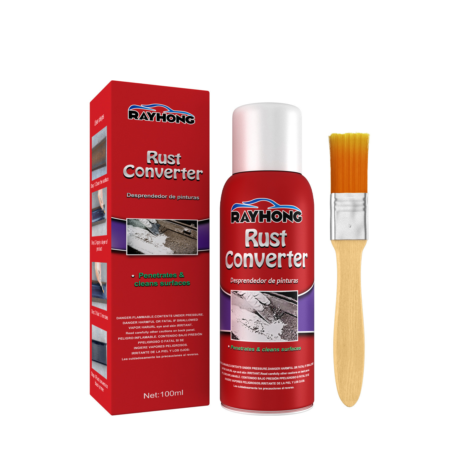 Rust Converter Coating Metal Surface Treatment For Car Chassis And Hardware Rust Protection Primer 1 Bottle