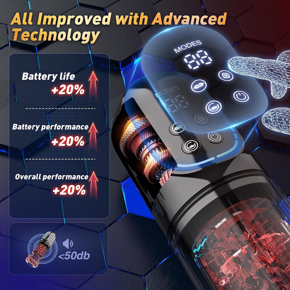 (Black & Red) Male Masturbator Sex Toys for Men AI Sync Licking 12s Penis Pump Gift for Him