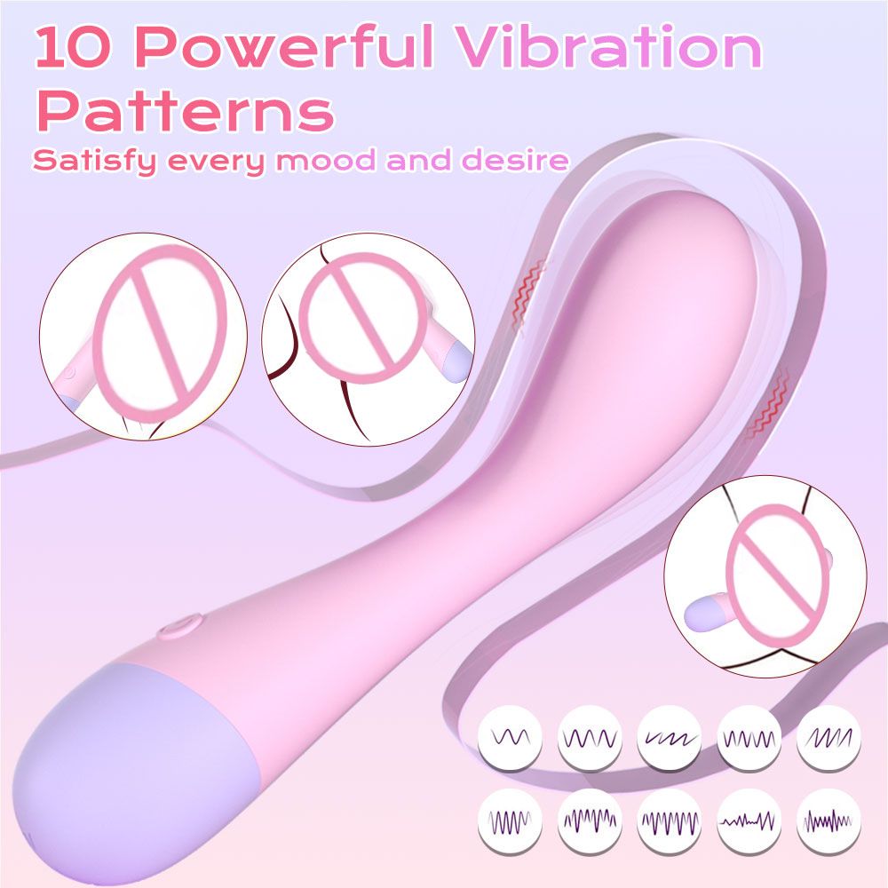 (Mini Vibrator) Adult Sex Toy Vibrating Wand Wand Female Masturbator AV Wand 10 Frequency Vibration Massage Mini G-Spot Vibrator Love Egg