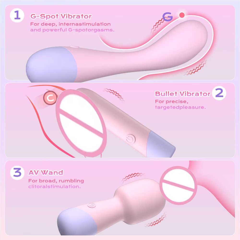 (Mini Vibrator) Adult Sex Toy Vibrating Wand Wand Female Masturbator AV Wand 10 Frequency Vibration Massage Mini G-Spot Vibrator Love Egg