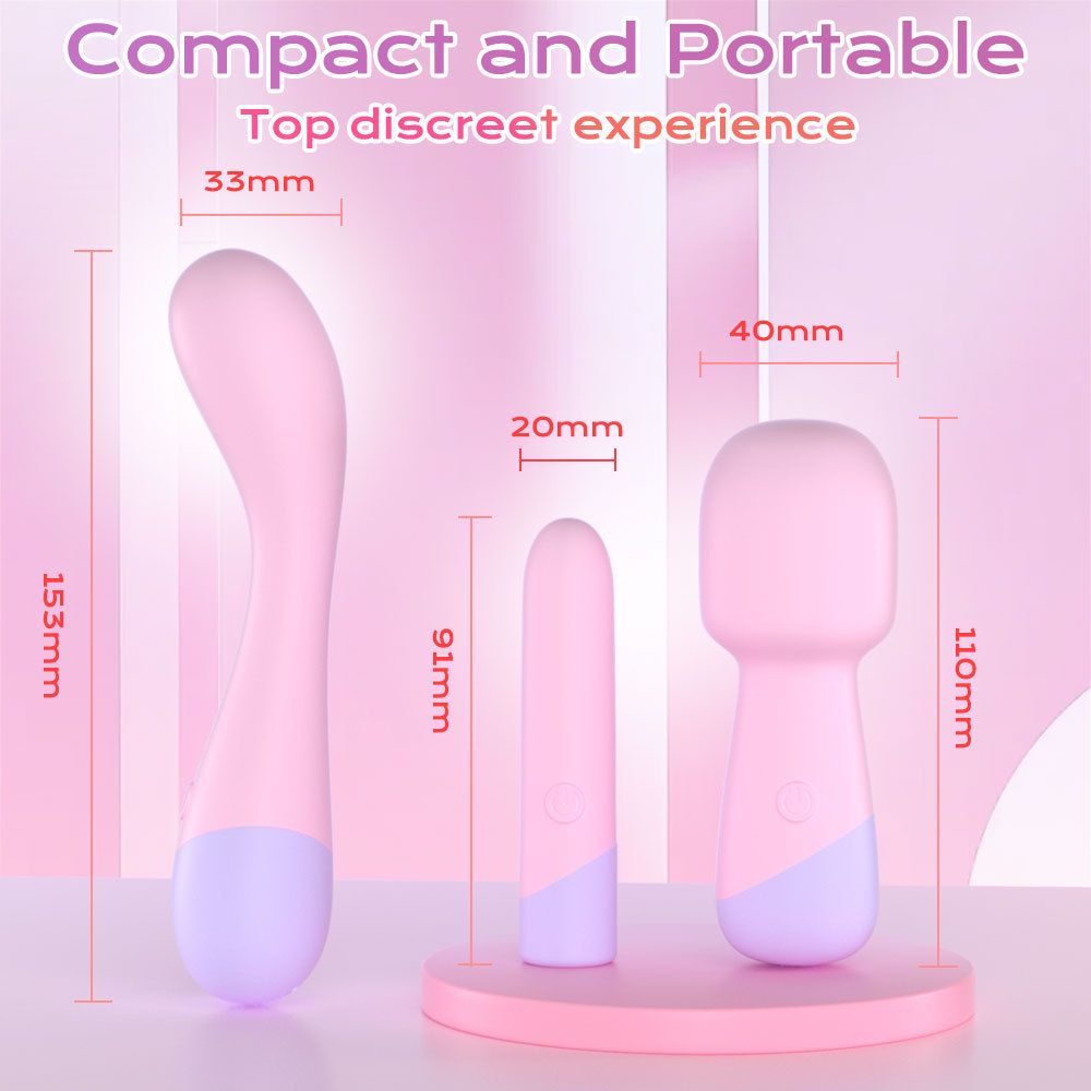 (Mini Vibrator) Adult Sex Toy Vibrating Wand Wand Female Masturbator AV Wand 10 Frequency Vibration Massage Mini G-Spot Vibrator Love Egg