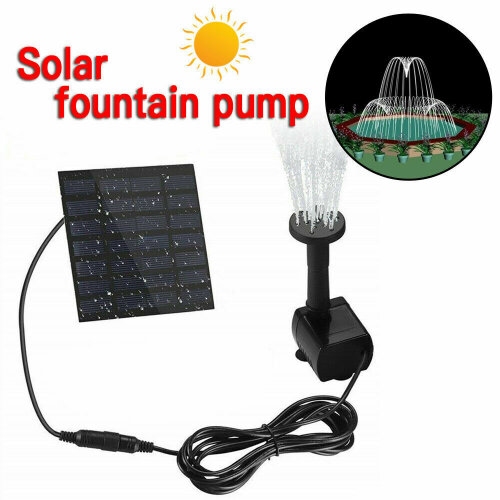 Solar Panel Powered Water Feature Plants Pump Garden Pool Pond Aquarium Fountain