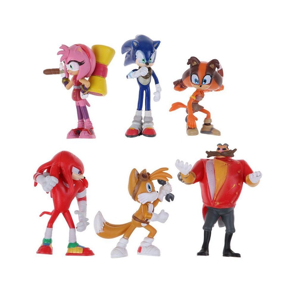 (#3-Sonic) 6pcs Sonic the Hedgehog Action Figures Kids Toy