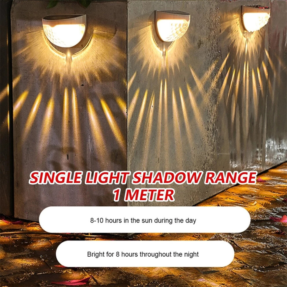 Shadow Light Solar Fence Lights Solar Decorative Garden Lights Waterproof Warm White