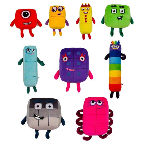 (Digital Set) Numberblocks Plush Toy Math Primer Study New