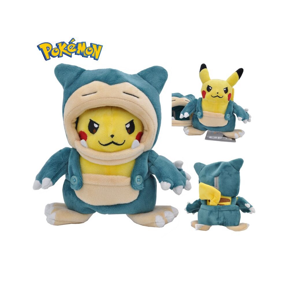 Pokemon Soft Plush Toy Stuffed Doll 20CM Cosplay Snorlax Pikachu Cross Dressing