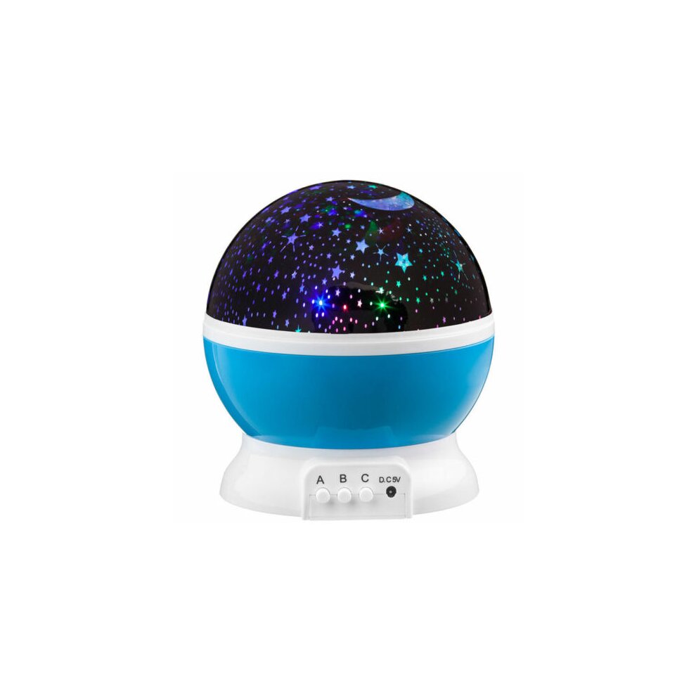(Purple) Children Kid Bedoom Starry Rotating Star Moon Sky Night Rotation Projector Light