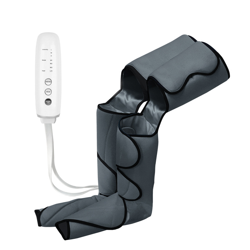 (Dark Grey) Leg Massager 3 Modes for Circulation with Heat Compression Calf Thigh Foot Massage Adjustable Wraps Design Relax Leg Pain Muscles Relaxation Gifts for Mom Dad 510K