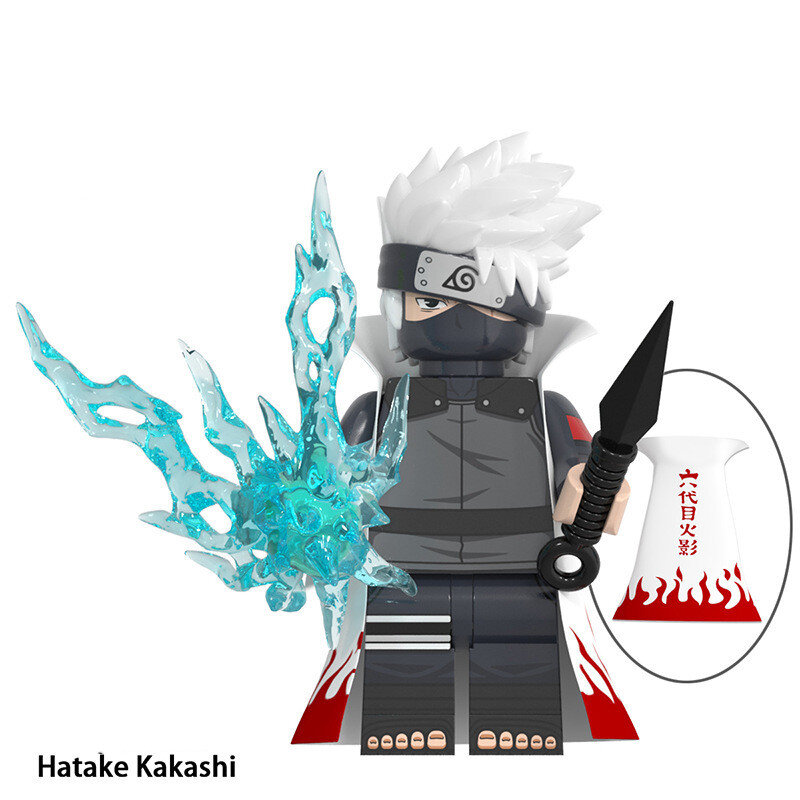 Anime Minifigures Building Blocks Toys Set with Weapons Cartoon Naruto Action Figures 8PCS Collectible Battle Building Kit Fit Lego for Boys Girls Birthday Christmas Gift