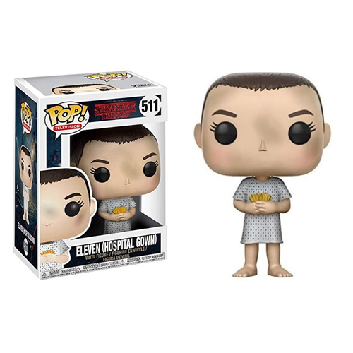 Funko POP Stranger Things Eleven in Hospital Gown Pop Action Figure Toys Rare Desktop Decoration Vinyl Figures Television Character Model Collection Toy Gifts for Kids