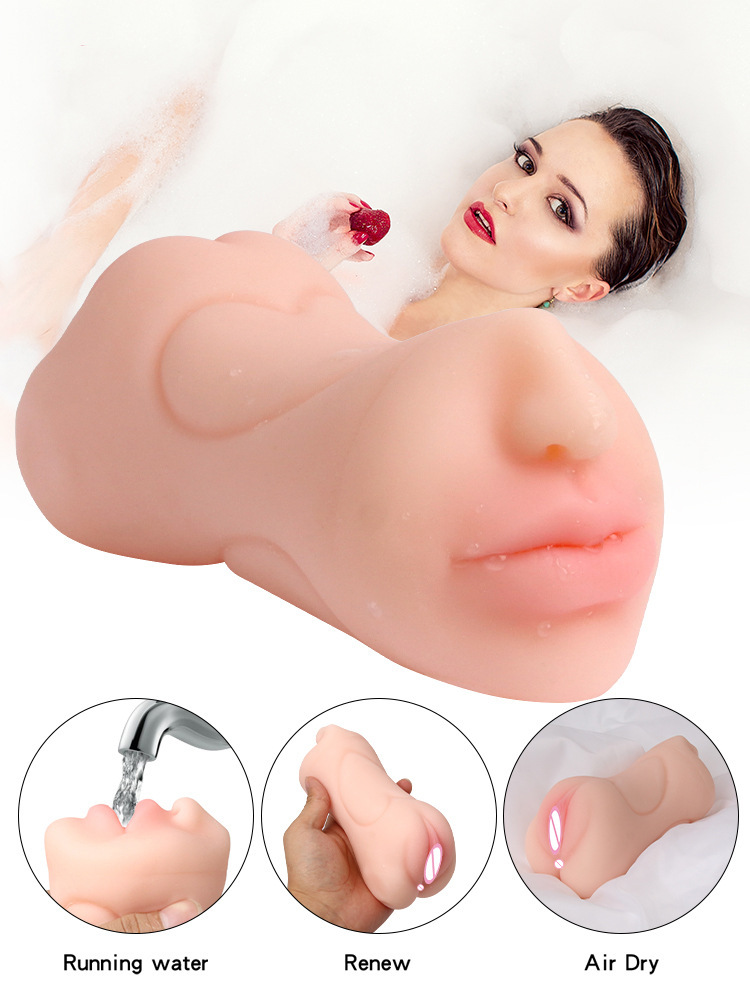Vagina Sex Toy For Men Masturbator Cup Sex Product Love Doll 3 In 1 Silicone Mouth Anal Vegina For Men Sex Masturbation Male Pocket Pussy Fit for Penis Exercise