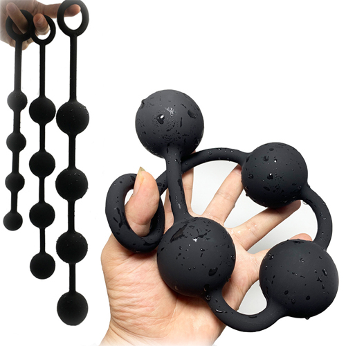(3pcs Set) Butt Plug Anal Beads Sex Toy Silicone Dildo SM Adult Toys for Gay Lesbian Beginner Pleasure Stimulating Prostate Massaging