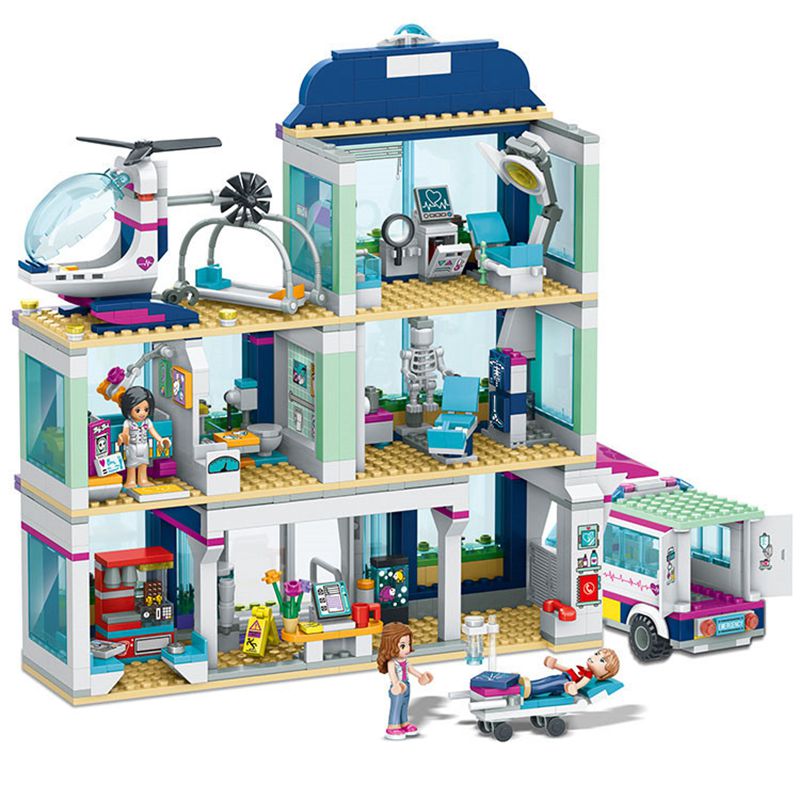 Heartlake City Park Hospital Compatible Friends Building Block Girl Bricks Toys For Children Birthday Gifts