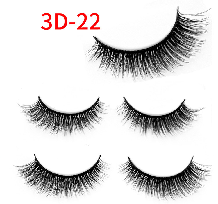 (3D~22) False Eyelashes Curling Fake Lashes for Women 3D Natural Extension Long Fashion Sexy Party Makeup Beauty Tools 9 pairs