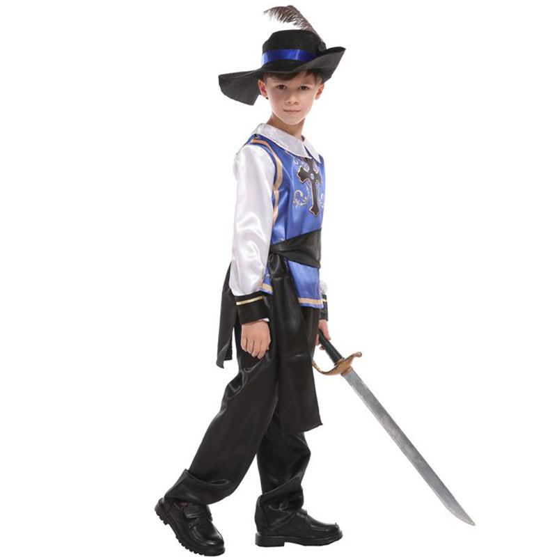 (110~120cm) Dress Up Noble Knight Childrens Costume Halloween  Party Costumes