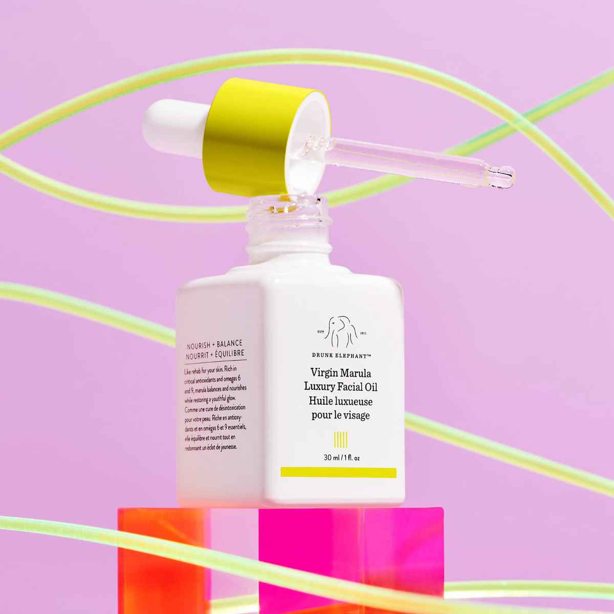 Drunk Elephant Virgin Marula Luxury Facial Oil 15ml Whitening for All and Sensitive Skin