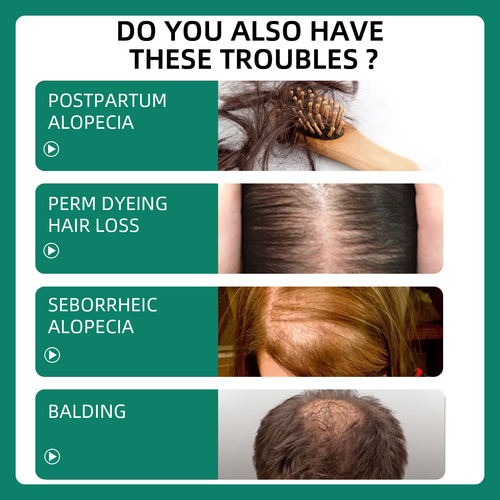 Hair Growth Spray Natural Intensive Essence Moisturizing Hair Essence Hair Care Products for hicker Longer Hair Anti Hair Loss for Men Women 60ml