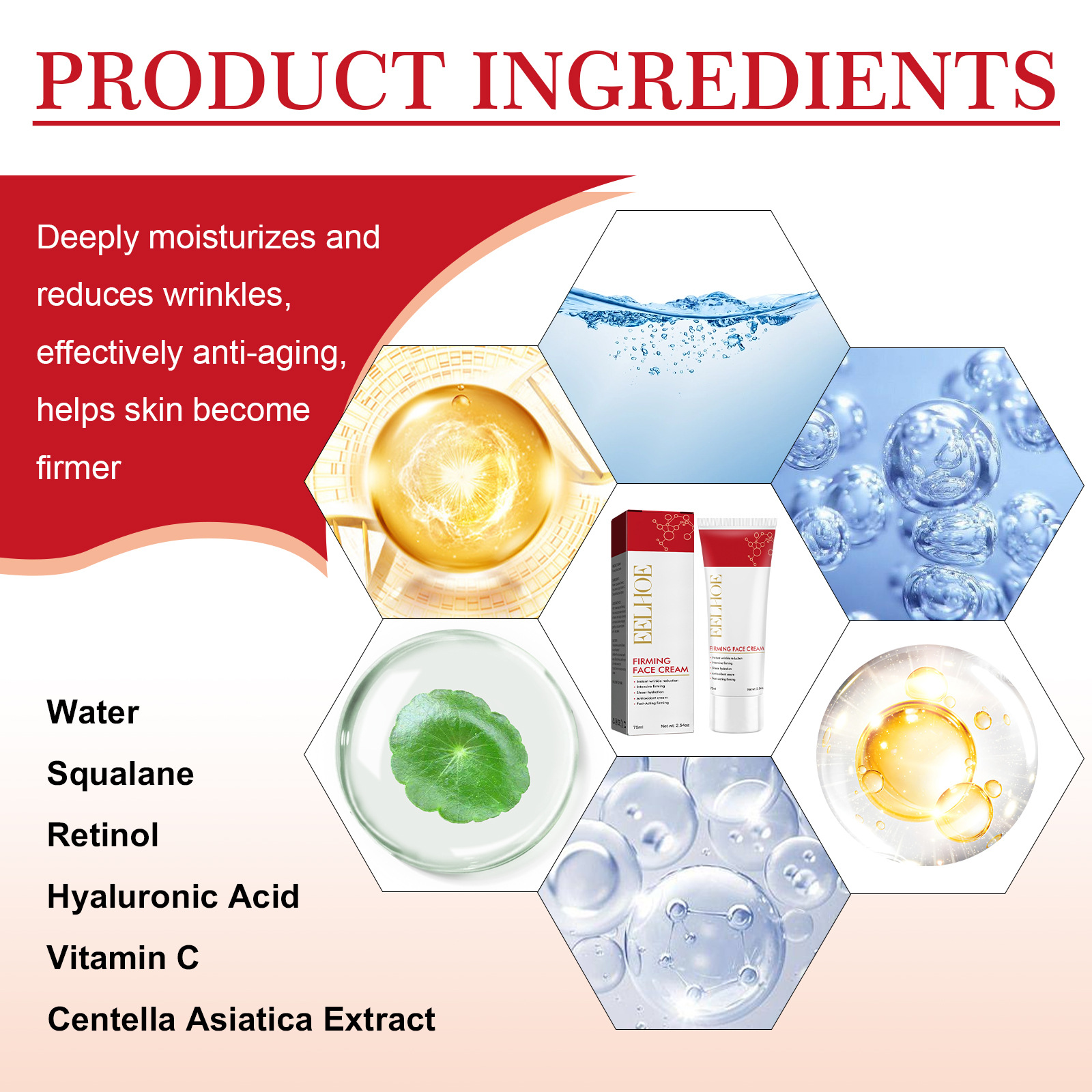 Face Firming Cream Neck Tightening Cream Hydrating Firming Facial Cream Lighten Fine Lines  Deep Moisturizing Wrinkle Removal