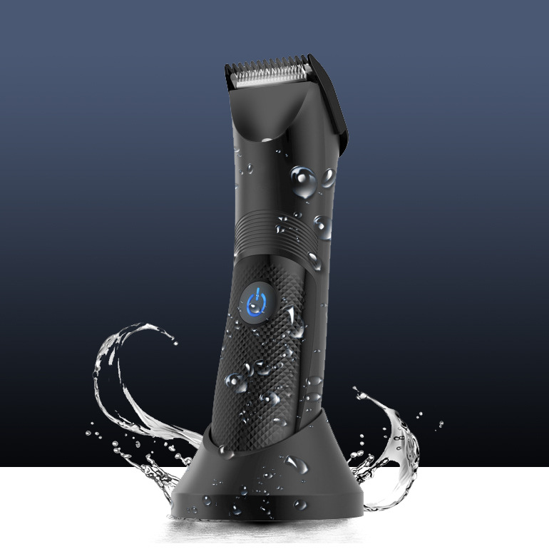 Waterproof Grooming Tool with LCD Display Mens Electric Body Hair Trimmer