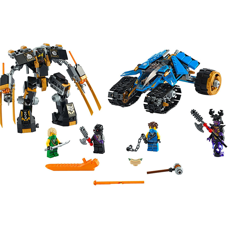 NINJAGO Legacy Thunder Raider Ninja Mech Adventure Toy Building Kit DIY Construction  Building Blocks Bricks Set for Boy Girl Kid Compatible with Lego