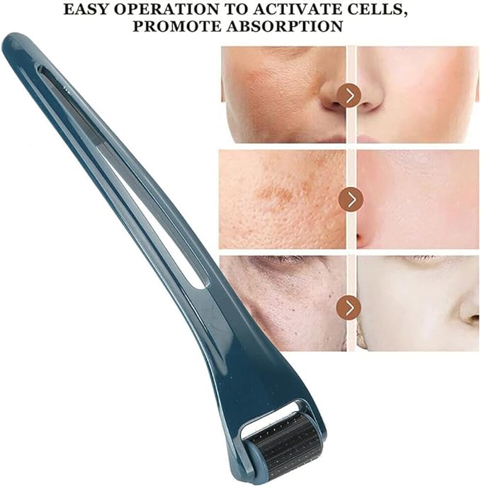 (0.25mm) Derma Roller DRS 128 Titanium Needle Microneedling Therapy Face Beauty Tool Face Roller Skin Rejuvenation Anti Aging Hair Beard Regrowth Home Skin Care