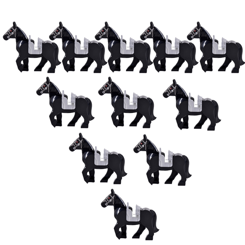 (Style D) Cavalry Horse Building Blocks Animal Accessories Set Mini Bricks Christmas Gift