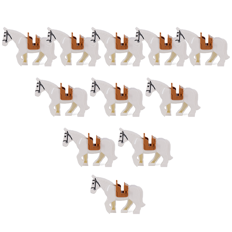 (Style D) Cavalry Horse Building Blocks Animal Accessories Set Mini Bricks Christmas Gift