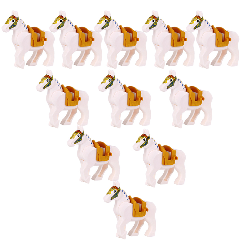 (Style D) Cavalry Horse Building Blocks Animal Accessories Set Mini Bricks Christmas Gift