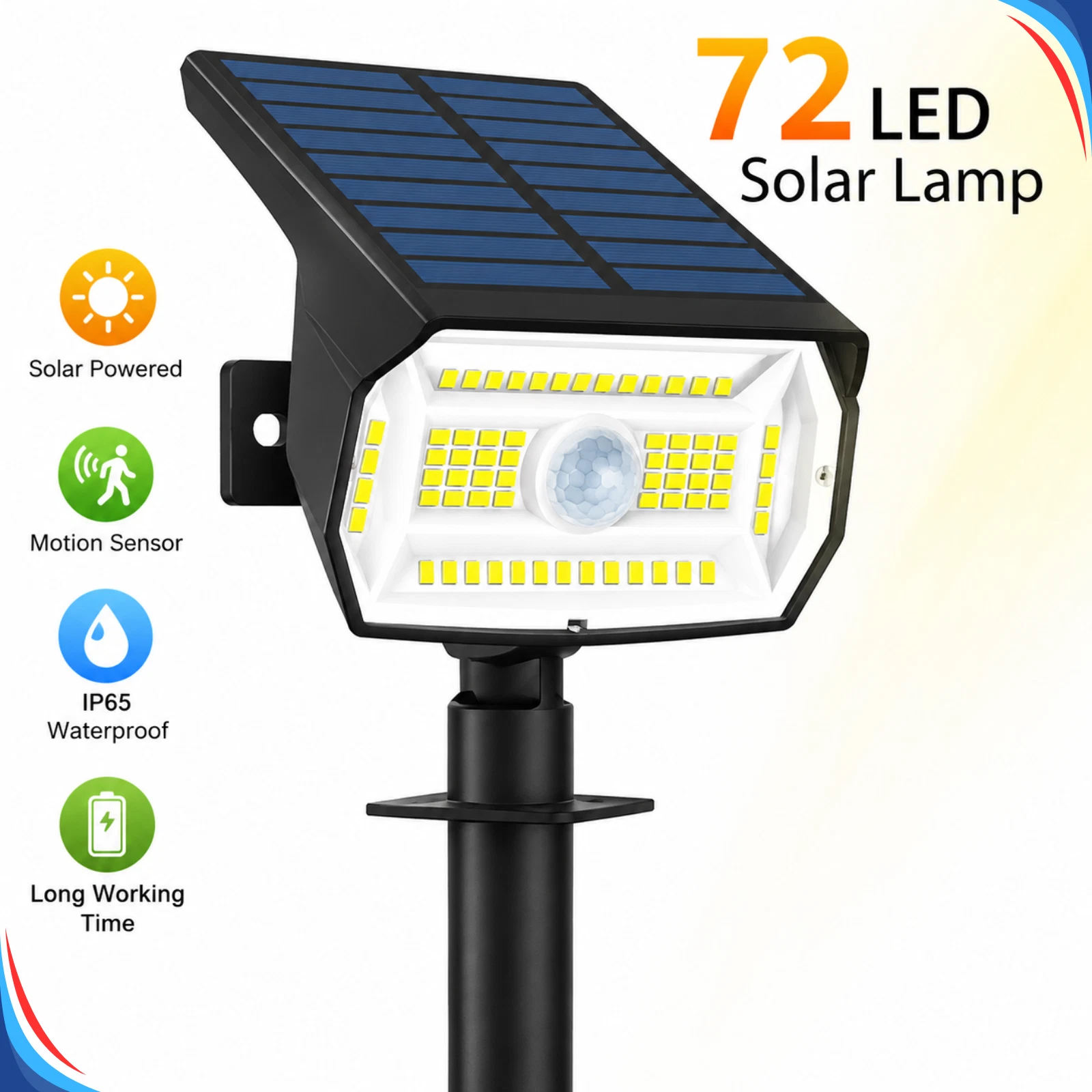 (20LED RGB) Solar Spot Lights Outdoor Garden Pathway Lawn Stake Lights Landscape Yard Decor
