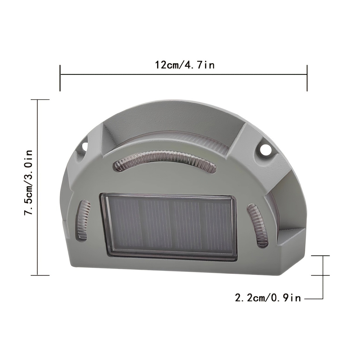 (1 PCS) Solar Stair Step Light 2 Colors in 1 Outdoor Solar Deck Waterproof LED Driveway Marker Security Lamp Outside Pathway Garden Lamp